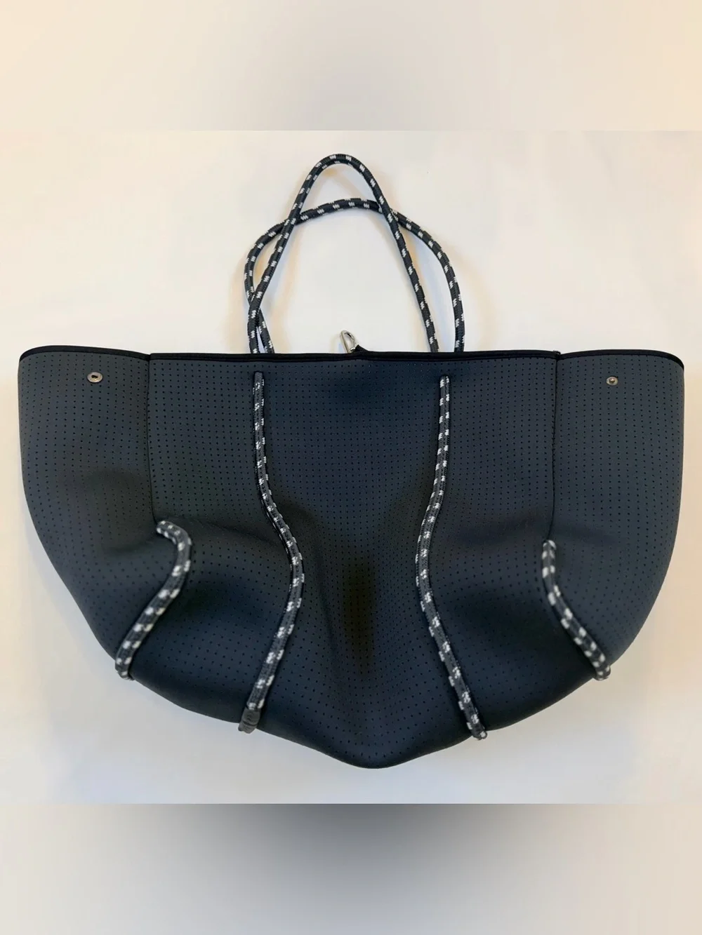 Popups Everyday Tote Bag with Pouch in Dark Graphite Paracord Straps & Detailing